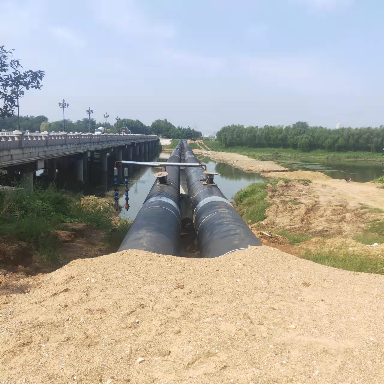 天水西气东输顶管施工输油管道清洗